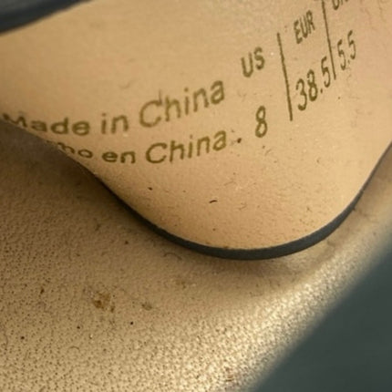 Aldo Women's Navy Blue Suede Leather Strappy Open Toe Wedge Heels Sandals Size 8