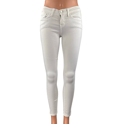 Flying Monkey Women's White Low Rise Stretch Jegging Skinny Denim Jeans Size 25
