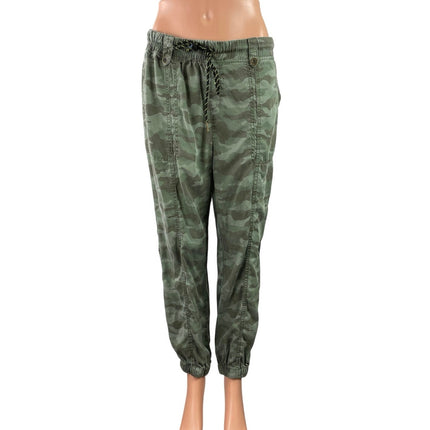 Knox Rose Women's Camo Camouflage High Waist Tapared Leg Jogger Trousers Pants M