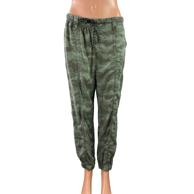 Knox Rose Women's Camo Camouflage High Waist Tapared Leg Jogger Trousers Pants M