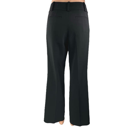 Ann Taylor Women's Black Wide Flared Bootcut Mid Rise Trousers Dress Pants Sz 4