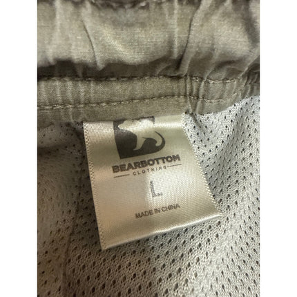 Bearbottom Men's Gray Drawstring Tapered Leg Utility Jogger Sweat Pants Size L