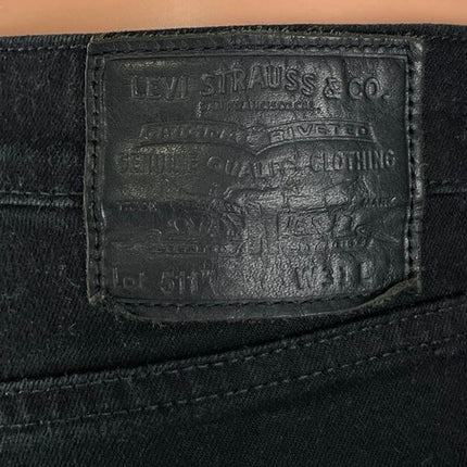 Levi's Men's 511 Black Frayed Hem Summer Jorts Bermuda Cut Off Denim Shorts 34