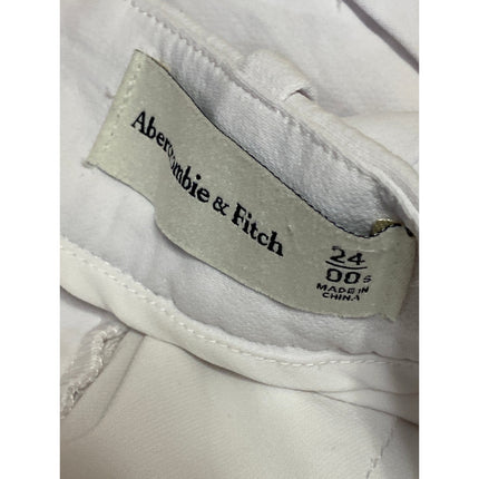 Abercrombie & Fitch Women's White Pleated High Waist Wide Leg Trousers Pants 24