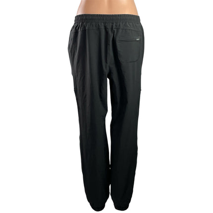 Eddie Bauer Womens Black Elastic Waist Straight Leg Cargo Trousers Pants Size 8