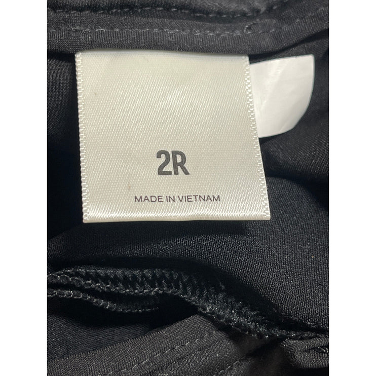 Express Editor Boot Women's Black Low Rise Straight Trouser Dress Pants Size 2R