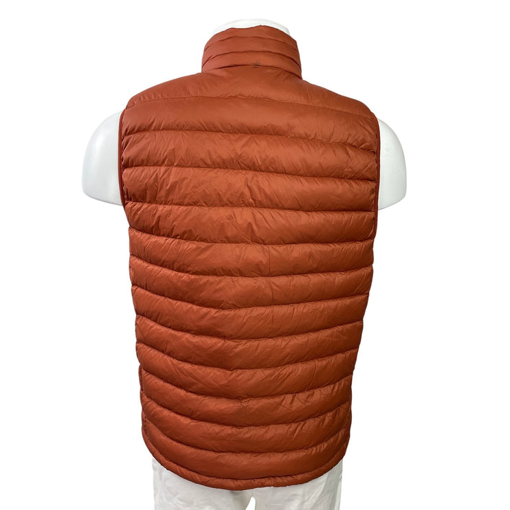 32 Degrees Heat Men's Orange Terracotta Zip Up Puffer Vest Coat Jacket Size M