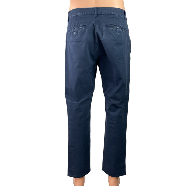 Bonobos Men's Navy Blue Mid Rise Straight Leg Chino Khaki Trousers Pants 32x30