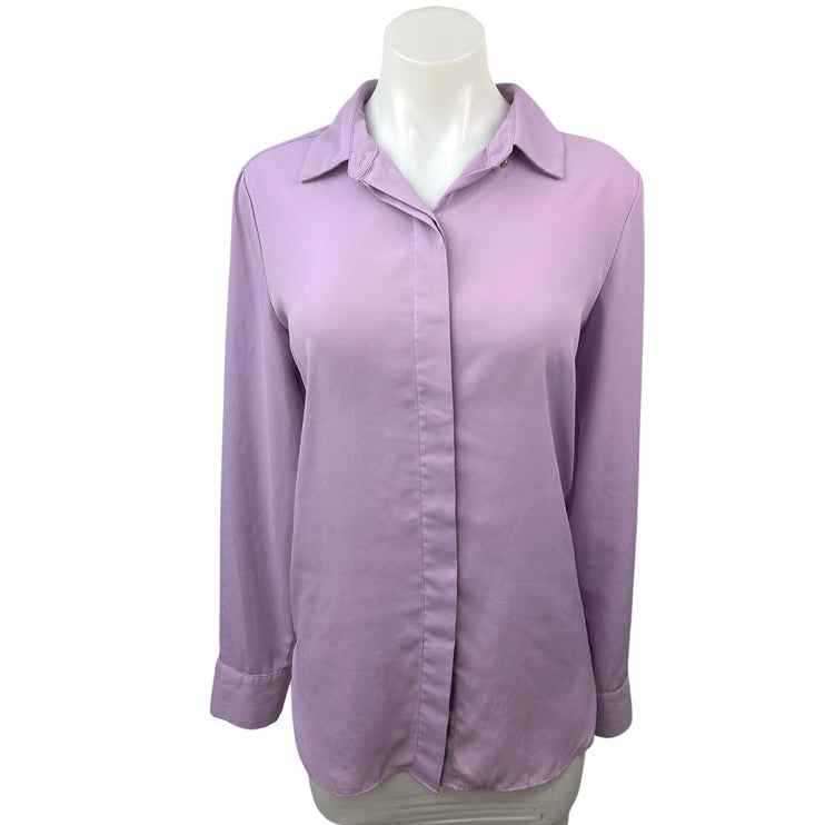 Mossimo Purple Lilac Long Sleeve Lightweight Casual Button Down Shirt Top Size M