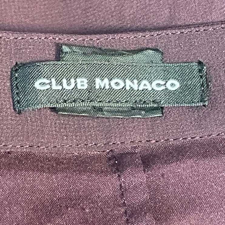 Club Monaco Purple High Rise Elastic Waist Pleated A Line Midi Skirt Size S