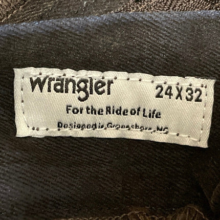 Wrangler Women's Black High Rise Wide Leg Baggy Palazzo Denim Jeans Size 24x32