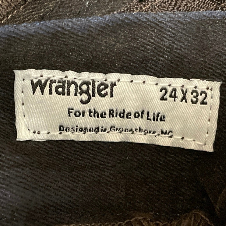 Wrangler Women's Black High Rise Wide Leg Baggy Palazzo Denim Jeans Size 24x32