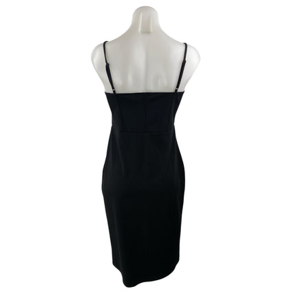 H&M Women's Black Sleeveless Bustier Cami Camisole Midi Bodycon Tank Dress Sz L