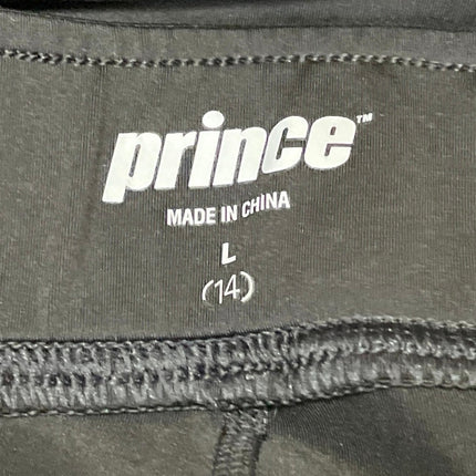 Prince Women's Black Sporty Athletic Activewear Tennis Skirt Short Skort Size L
