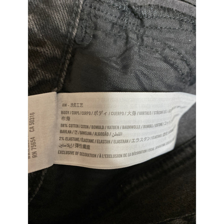 Hollister Vintage Stretch Womens Black Ultra High Rise Denim Jeans Mom Shorts 27