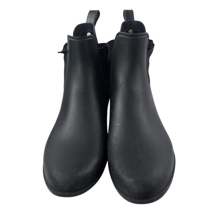 Sam Edelman Tinsley Women's Black Round Toe Slip On Chelsea Ankle Rain Boots 9W