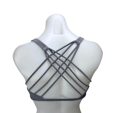 Lululemon Free To Be Serene Gray Sleeveless Strappy Sports Bra Crop Tank Top 6