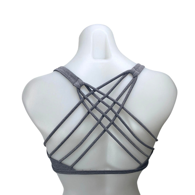 Lululemon Free To Be Serene Gray Sleeveless Strappy Sports Bra Crop Tank Top 6