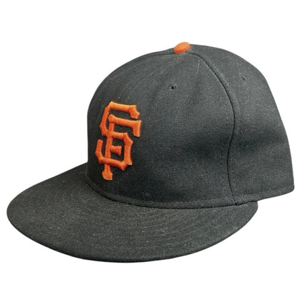 MLB Official Black Orange San Francisco Giants Baseball Sport Flat Cap Hat 7 3/8