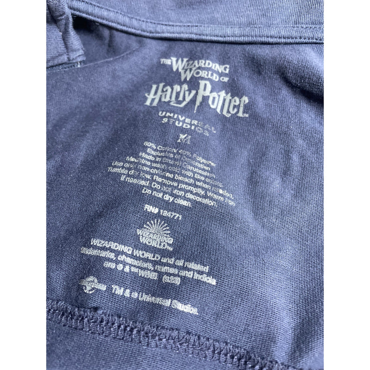 Harry Potter Hogwarts Draco Men's Blue Full Zip Long Sleeve Sweatshirt Top Sz M