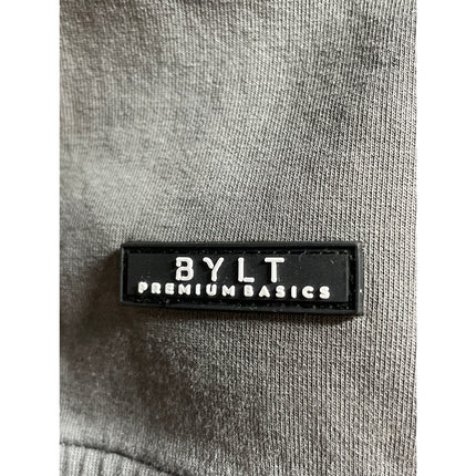 BYLT Gray Crew Neck Long Sleeve Sweater Activewear Athletic Sweatshirt Top Sz M