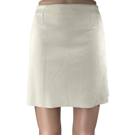 Zara Women's Cream Beige High Waisted Pocket Casual A Line Mini Skirt Size M