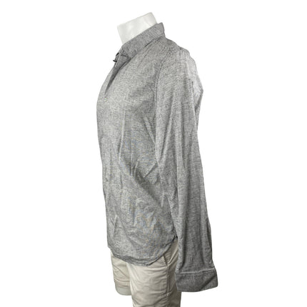 Denim & Flower Men's Gray Collared Long Sleeve Office Button Down Shirt Top Sz L