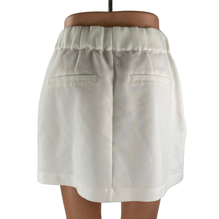 Abercrombie & Fitch Women's White Pull On High Waist A Line Mini Skirt Size S