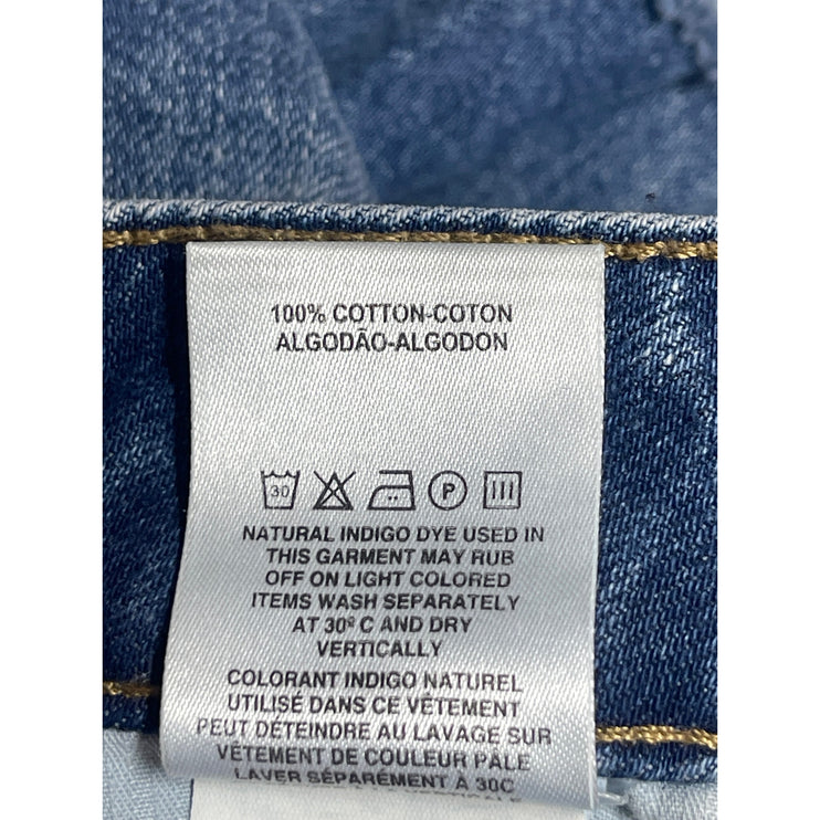 DL1961 Womens Blue High Rise Distressed Frayed Mini A-Line Denim Jeans Skirt 29