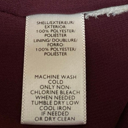 Ann Taylor LOFT Purple Floral Leaf Long Balloon Sleeve Mini Shift Dress Size M