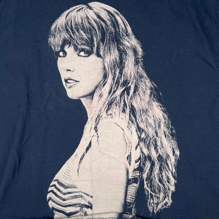 Taylor Swift The Eras Tour Navy Blue Crew Long Sleeve Graphic Tee Shirt Top 2XL