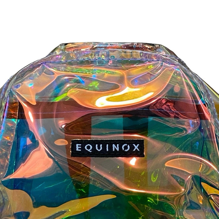 Equinox Women's Metallic Transparent Hologram Iridescent Waterproof Backpack OS