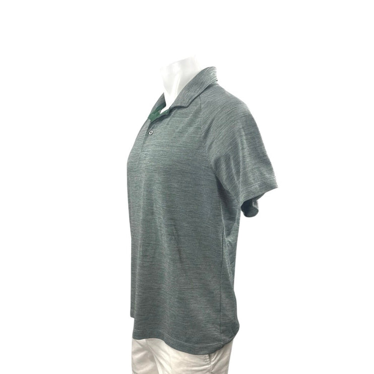Untuckit Men's Green Short Sleeve Collared Golf Tennis Polo Shirt Top Size M