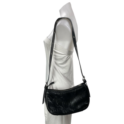 Guess Dementri Women's Black Faux Leather Vegan Studded Shoulder Bag Size OS