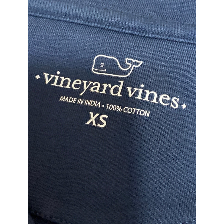 Vineyard Vines Saltwater Blue Quarter-Zip Long Sleeve Sweatshirt Sweater Top XS