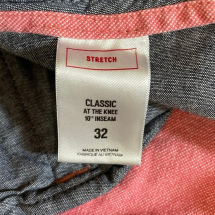 Express Classic At The Knee Men's Red Stretch Golf Chino Bermuda Shorts Size 32