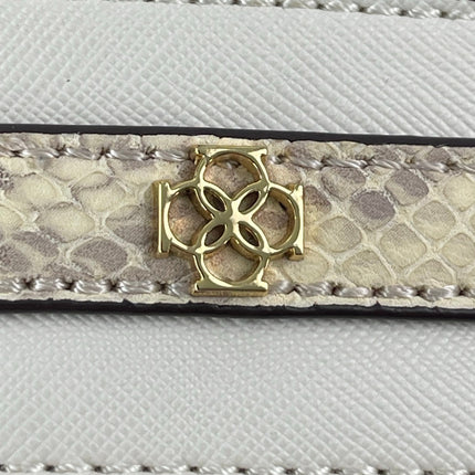 Ann Taylor Women's White Beige Chain Crossbody Wallet Clutch Purse Mini Bag OS