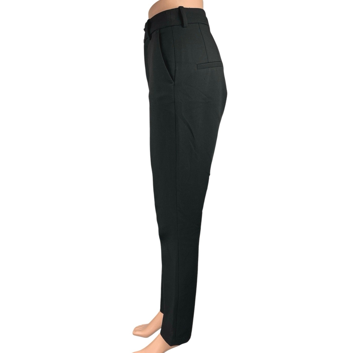 Zara Women's Black High Waist Straight Skinny Ankle Trousers Dress Pan – Brie