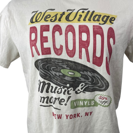 Abercrombie & Fitch Men's White West Village Records Graphic T Shirt Tee Top M
