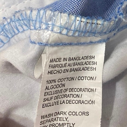 Izod Newport Oxford Men's Blue Cotton Chambray Lightweight Chino Shorts Size 33