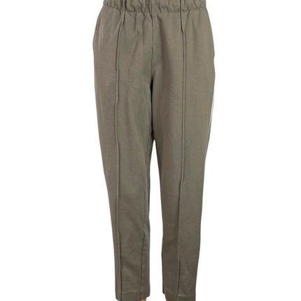 Everlane Women's Gray Striped Tapered High Rise Casual Trousers Pants Size S