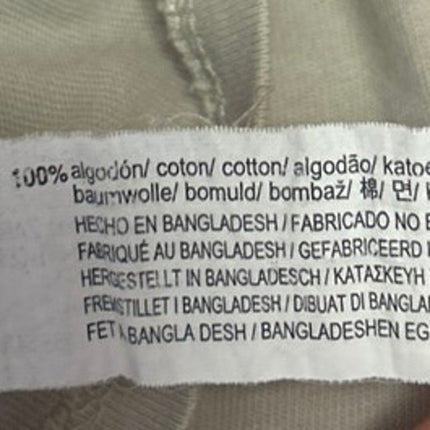 Zara Women's Cream Beige Short Sleeve Crew Neck Cropped Tee T-Shirt Top Size S