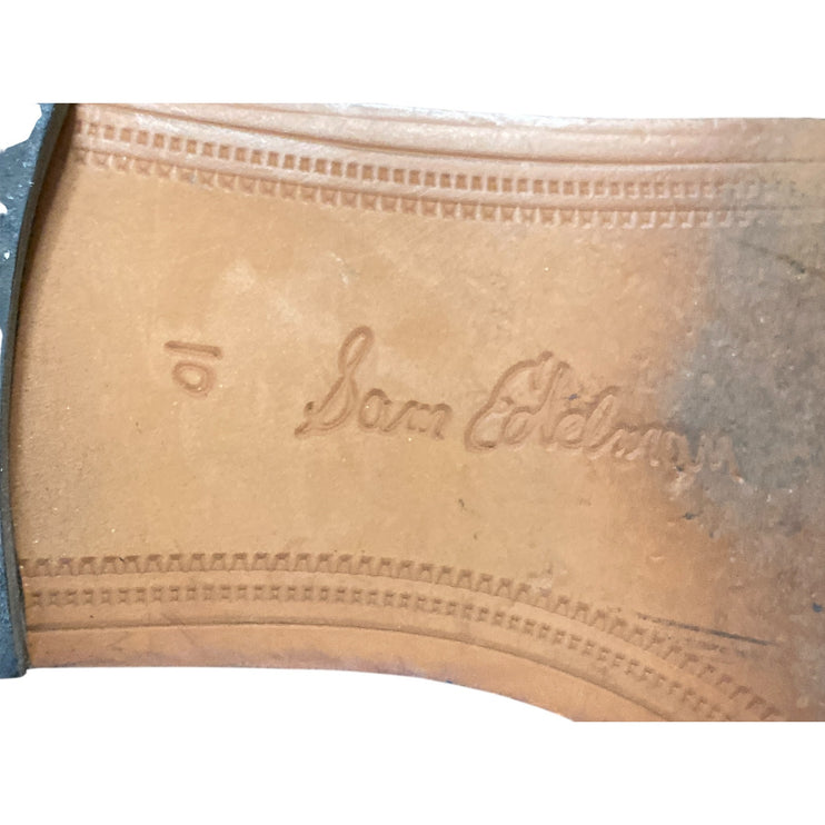 Sam Edelman Loraine Women's Black Leather Almond Toe Slip On Loafer Shoes Sz 10