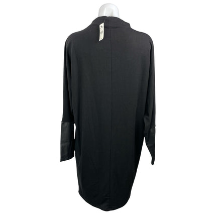 NEW Express Women's Black Long Sleeve Mock Neck Pullover Mini Shift Dress Size S