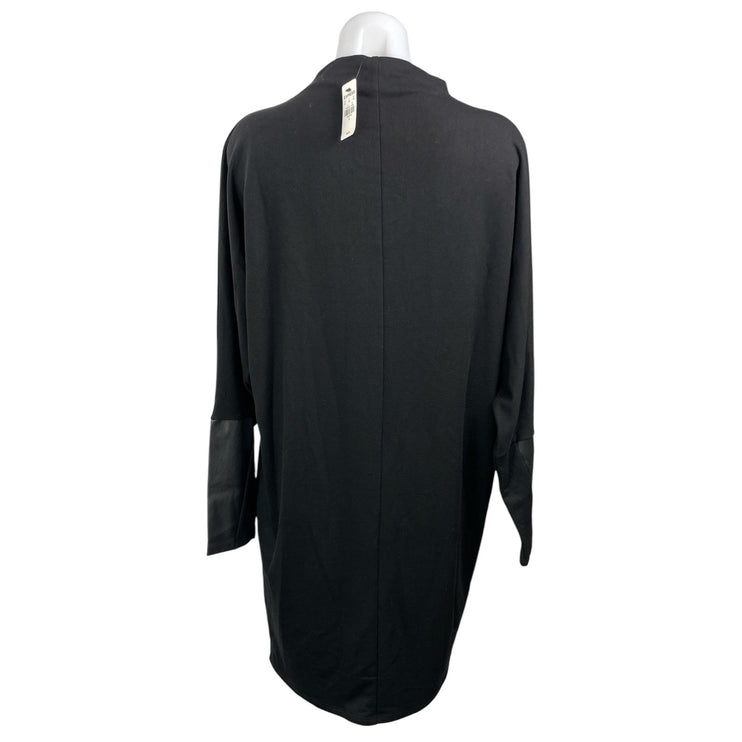 NEW Express Women's Black Long Sleeve Mock Neck Pullover Mini Shift Dress Size S