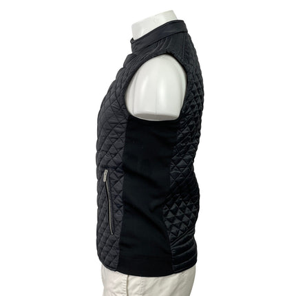 Zara Men's Black Sleeveless Zip Up Pocket Quilted Puffer Vest Coat Jacket Size S