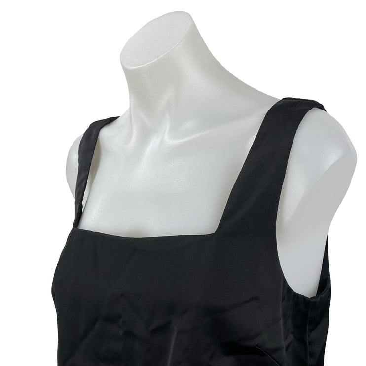 Abercrombie & Fitch Black Sleeveless Square Neck Cami Tank Blouse Crop Top Sz M