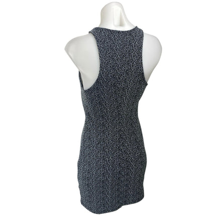 Silence + Noise Black Blue Sleeveless Racerback Mini Tank Bodycon Dress Size S