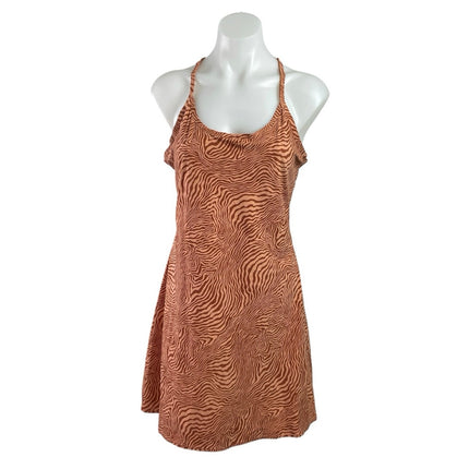 Outdoor Voices The Exercise Tan Zebra Scoop Built in Short Tennis Golf Dress L