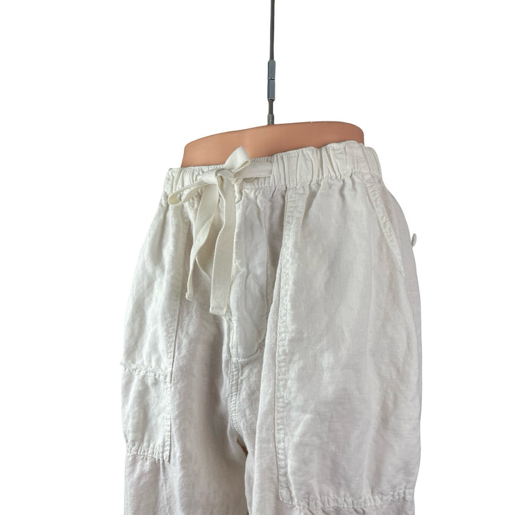 Zara Women's White High Waisted Baggy Loose Jogger Trousers Pants Size XS/S